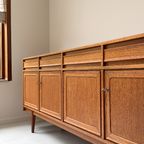Vintage Houten Dressoir / Sideboard Met Deuren En Lades thumbnail 8