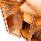 Uniek Victoriaans Gevlamd Mahonie Dressoir Uit De 19De Eeuw thumbnail 6