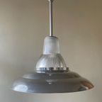 Vintage Lamp Hanglamp Fabriekslamp Frans thumbnail 7