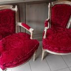 Paar Fijne Gesculpteerde Louis Xvi Periode Cabrioletfauteuils. thumbnail 9