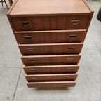 Vintage Ladekast, 7 Lades, Deens, Teak, 1960'S thumbnail 7