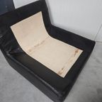 Vintage Italiaanse Fauteuil, Zwart Leer, Zanotta thumbnail 9