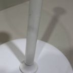 Vintage Ronde Bijzettafel - Wit, Glas Jaren '70 thumbnail 6