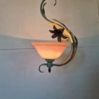 Vintage Hanglamp Met Bloemen Italiaans thumbnail 4