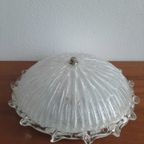 Vintage Ijsglas Plafondlamp Plaffoniere Wandlamp thumbnail 13