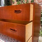 Vintage Ladenkast Op Teakhouten Onderstel thumbnail 8