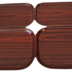 Vier Palissander Houten Klm Trays thumbnail 6