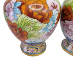 Vintage Set Cloisonné Vazen thumbnail 7