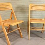 Set Van 2 Vintage Houten Klapstoelen, Ikea thumbnail 2