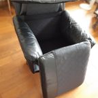 Leolux Cece Fauteuil Op Steren Voet. Zwart Leer thumbnail 15