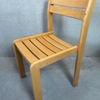 4x 1980’s Beukenhouten Stoelen thumbnail 4