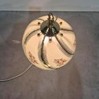 Hollywood Regency Tafel Lamp Met Gebogen Glas Vintage thumbnail 4