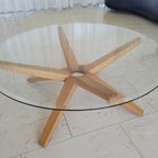Stern, Deens Design Salontafel, Massief Eikenhout Glas thumbnail 3