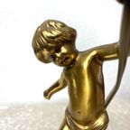 Art Nouveau Koperen Lamp Engel thumbnail 4