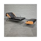 Zwart Lederen Lounge Stoel Futuro 3 Door Massimo Ghini Voor Moroso - Italië Jaren 80 thumbnail 19