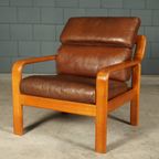 Vintage Leren Fauteuil – L. Olsen & Søn – Møbelfabrik K/s – Jaren 60 thumbnail 6