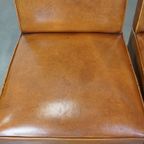 Set Van 4 Luxe En In Goede Staat Verkerende Schapenleren Eetkamerstoelen thumbnail 12