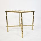 Messing - Bamboe - Maison Bagues Stijl - Bijzettafel - Mid Century thumbnail 7
