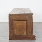 Prachtige Antieke En Unieke Kist/ Bank Uit De 17e Eeuw Met Mooi Houtsnijwerk, Charmante Details thumbnail 10