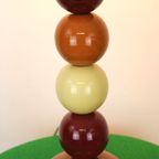 Geweldige Snookerbal Bureaulamp In Porselein In De Stijl Van François Chatain - 1980 thumbnail 5