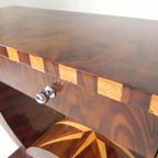 Art Deco Stijl Consoletafel Met Verschillende Soorten Ingelegd Hout thumbnail 20
