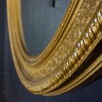 Antieke Ovale Spiegel In Gouden Lijst thumbnail 4