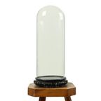 Grote Antieke Stolp Globe Mondgeblazen Aziatische Houten Basis thumbnail 7