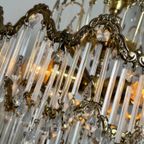 Art Nouveau Stijl Kroonluchter Hanglamp Vintage Staafjes Lamp Kristal Swarovski thumbnail 3