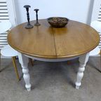Prachtige Witte Landelijke Ronde Mango Eettafel 140 Cm thumbnail 10