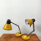 Mid Century Yellow Desk/Wall/Bedstand Lamp, Set Of 2 thumbnail 8