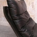 High-Back Scandianavian Lounge Chair / Fauteuil - Leder thumbnail 8