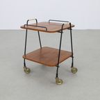 Vintage Serveerwagen Trolley Teak 1960 thumbnail 6