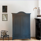 Grote Vintage Brocante Linnenkast Demontabel Off Black Van Farrow & Ball thumbnail 4