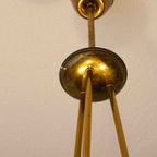 Mid-century Italiaanse Luster In Glas En Messing Van Fontana Arte thumbnail 5