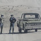 Vintage Jean Luc Beghin F-16 Tekening Print 1975 Op Plaat thumbnail 13