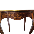 Antiek Franse Louis Xv Stijl Tafel Met Lade, Eind 19e Eeuw thumbnail 8