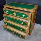 Handbeschilderde Volkskunst Ladekast/Commode – Circa 1900 thumbnail 4