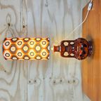 Vintage Keramieken Fat Lava Tafellamp (70s) Scheurich West Germany Lamp (jaren 70) Patroon Kap thumbnail 2