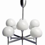 Italian Modern 8 Arm Trumpet Chandelier By Gaetano Sciolari For Boulanger, 1960S thumbnail 2