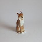 Porcelain Lynx Or Bobcat Sculpture By Lomonosov, Ussr thumbnail 11