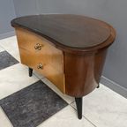 Small Kidney Shaped Cabinet With Glass On Top 1960S thumbnail 12