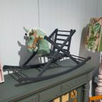 Vintage Hobbelpaardjes (2 Stuks Groen Of Zwart), Upcycled thumbnail 4