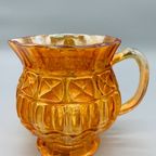 Franse Carnaval Iriserend Glas Waterkan En Glas Oranje thumbnail 15