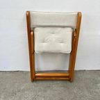 2 (of Meer) Vintage Grenen Klapstoel Kontiki - IKEA Stof Nw thumbnail 6