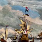 Jan Van Genechten “Gezicht Op De Oude Amsterdamse Haven”. thumbnail 4