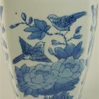 Grote Chinese Vaas Blauw Wit Vogels thumbnail 5