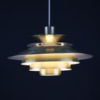 Zeldzame Jeka Metaltryk Verona Deense Hanglamp | Kurt Wiborg | Lamp Uit De Jaren 70 | Type 209605 thumbnail 8