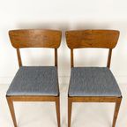 Set Van Twee Vintage Houten Eetkamerstoelen Roros thumbnail 4