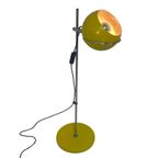 Gepo - Space Age Design / Mcm Floor Lamp - Eyeball - Yellow Base And Shade, Chrome Upright- Restored thumbnail 2