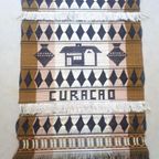 70's Vintage Wandkleed Muurkleed Retro Schilderij Curacao thumbnail 2